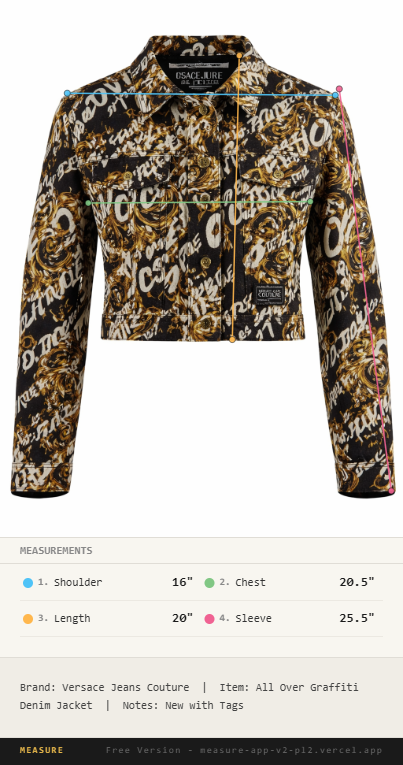Jacket: Shoulder · Chest · Length · Sleeve