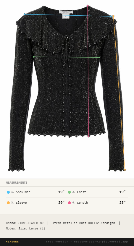 Top: Shoulder · Chest · Sleeve · Length